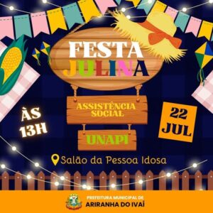 Ariranha do Ivaí promove celebração junina para idosos e comunidade em 22 de julho