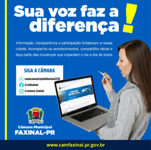 Câmara de Faxinal abre espaço para participação popular nas decisões