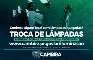 Cambira realiza manutenção de iluminação pública em diversos pontos nesta quinta