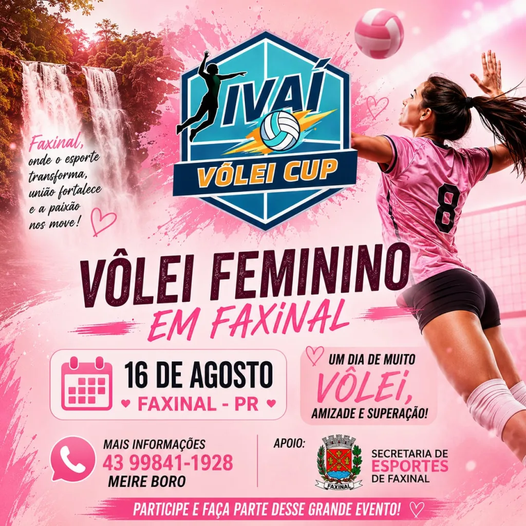 Faxinal prepara sediação do Ivaí Vôlei Cup Feminino para agosto