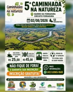 Godoy Moreira recebe inscrições para 5ª Caminhada na Natureza em agosto