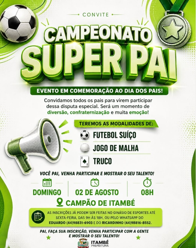 Itambé promove competição esportiva no Dia dos Pais com futebol, malha e truco