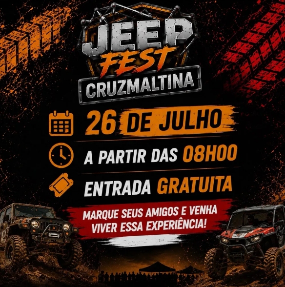 Jeep Fest em Cruzmaltina promete competições de 4x4 e confraternização no domingo