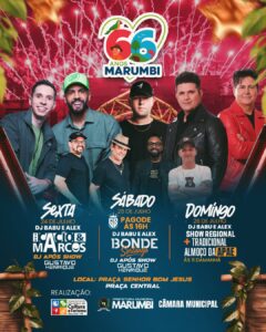 Marumbi marca 66 anos com festa de três dias e atrações musicais gratuitas
