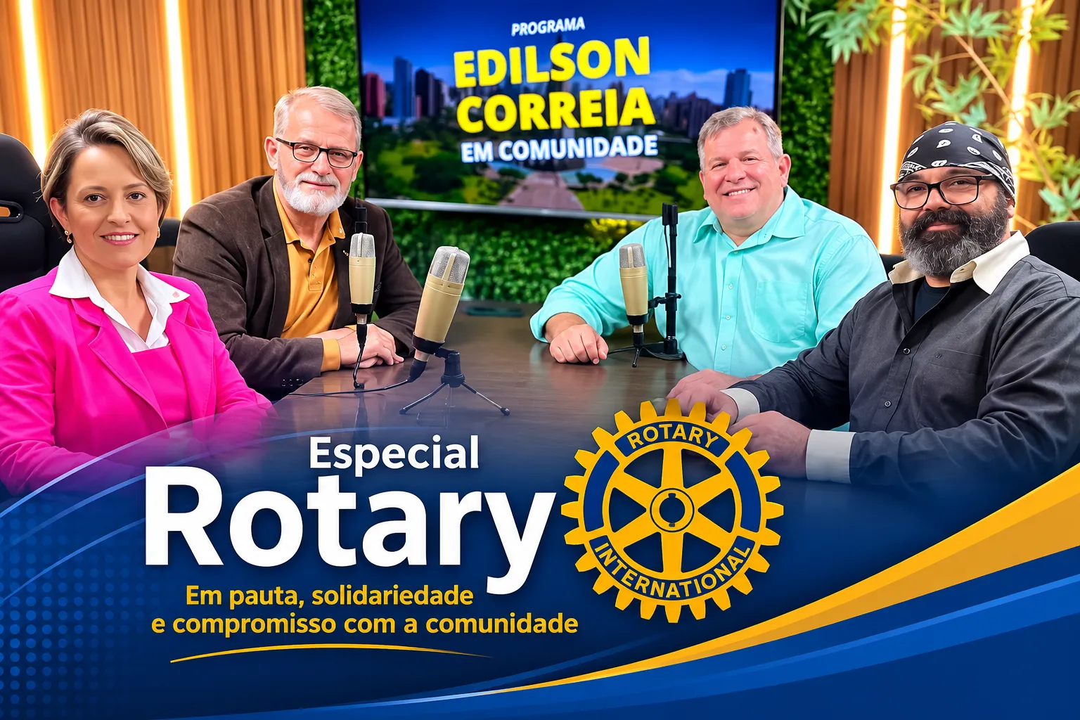 Rotary em Maringá é tema de programa especial com novos líderes