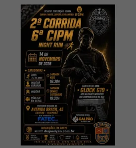 2ª edição da CIPM Night Run movimenta Ivaiporã com corrida noturna