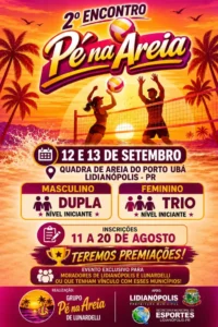 2º Encontro Pé na Areia acontece em setembro no município de Lidianópolis