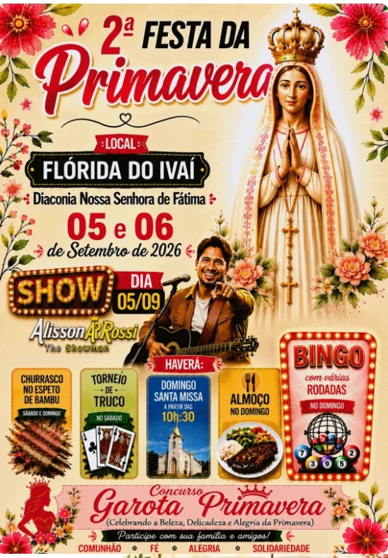2ª Festa da Primavera em Flórida do Ivaí acontece em setembro