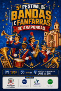 Arapongas recebe inscrições para 5º Festival de Bandas e Fanfarras até setembro