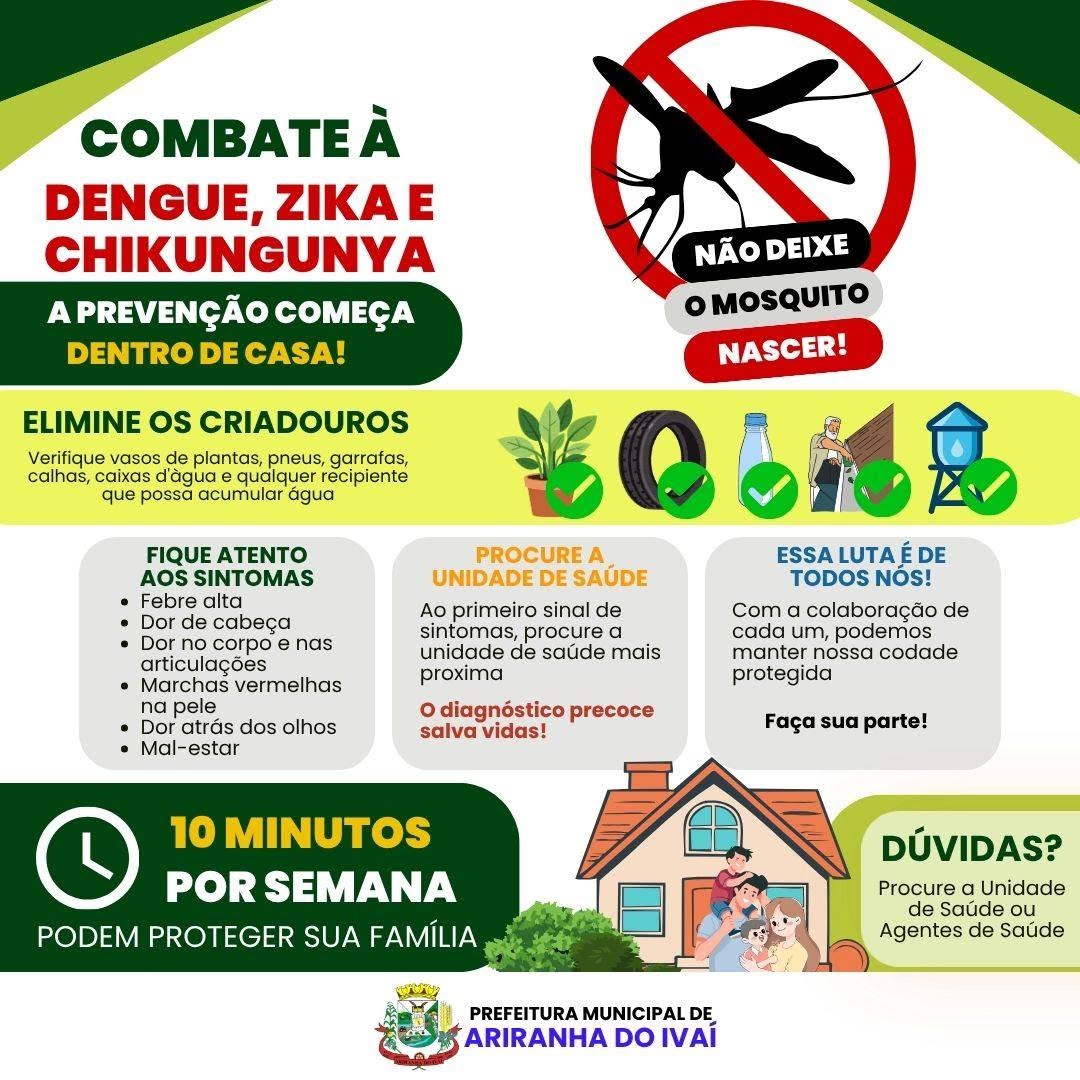 Ariranha do Ivaí reforça combate a arboviroses com ações de vigilância e prevenção