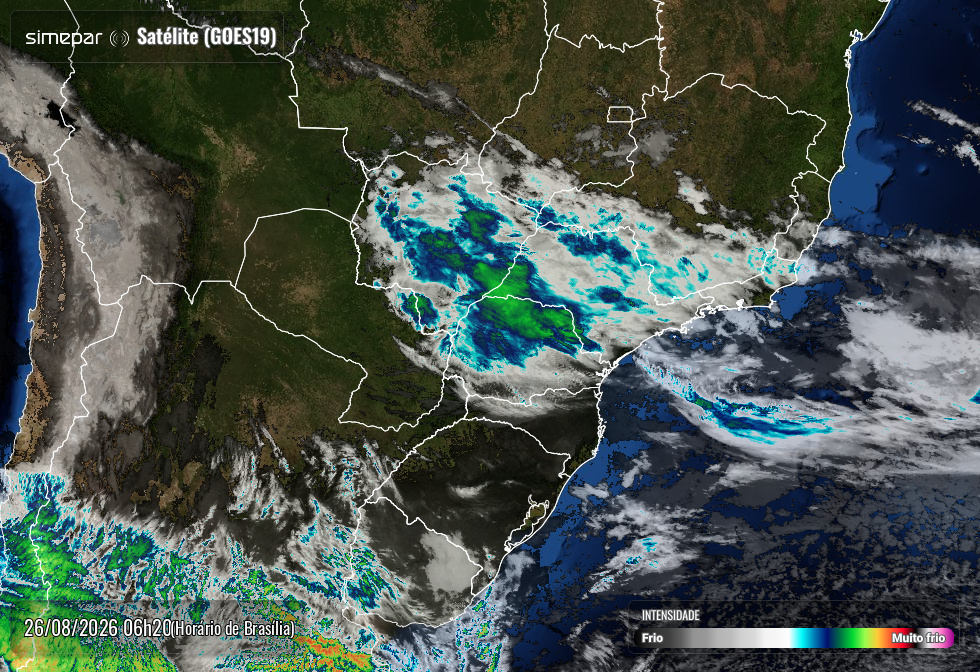 Chuva irregular marca quarta no Paraná; quinta traz sol e temperaturas mais altas