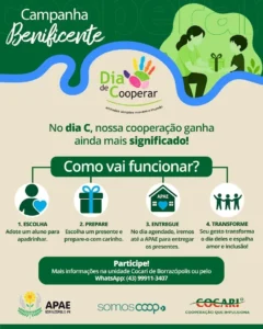 Cocari promove ação solidária: conheça a campanha de apadrinhar alunos da APAE