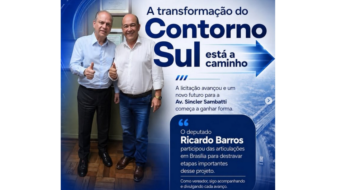 Contorno Sul avança com negociação em Brasília sobre infraestrutura de energia