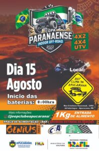 Copa Paranaense Indoor Off-Road toma conta de Apucarana em 15 de agosto