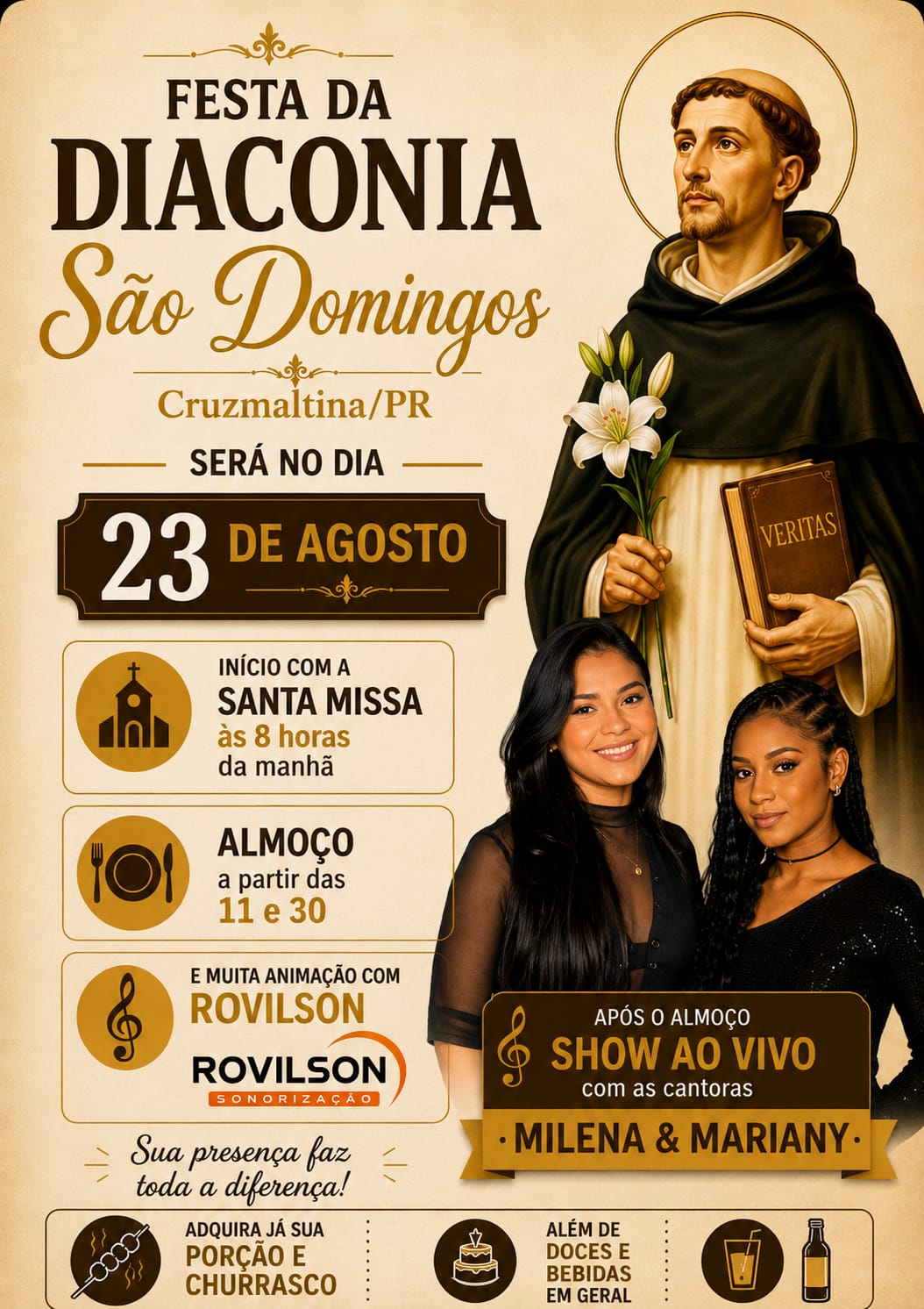 Cruzmaltina celebra Festa da Diaconia em homenagem a São Domingos