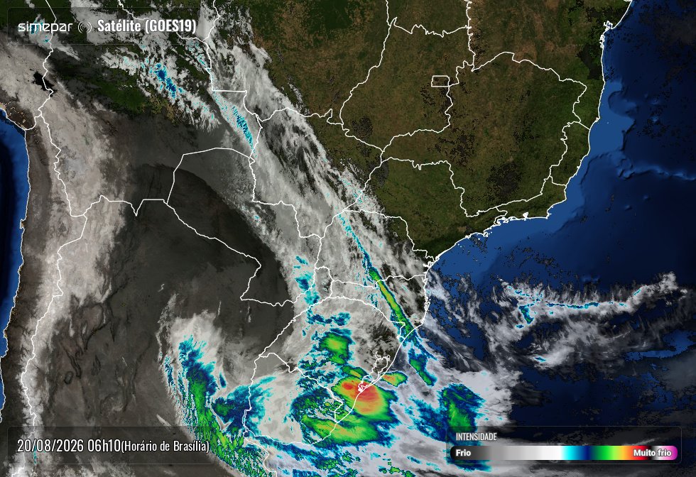 Frente fria chega ao Paraná com chuvas e queda de temperatura esta semana