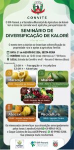 Kaloré realiza seminário sobre novas culturas para fortalecer agricultura familiar