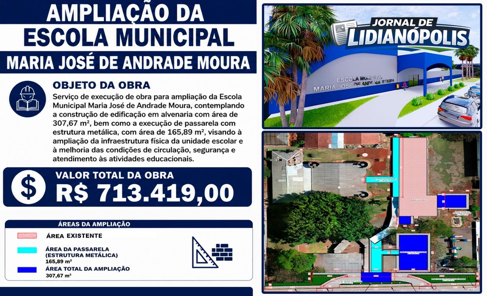 Lidianópolis investe R$ 713 mil em ampliação de escola municipal