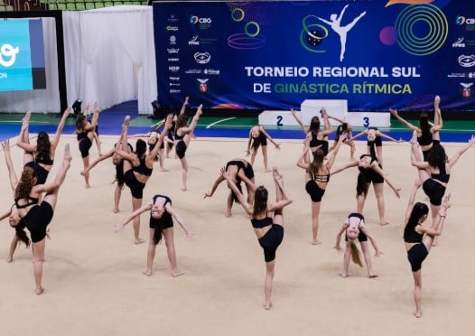 Maringá é palco de grande campeonato de ginástica rítmica com 500 ginastas
