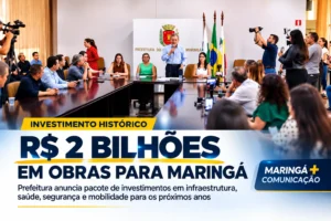 Maringá investe R$ 2 bi em infraestrutura com 81 obras de pavimentação