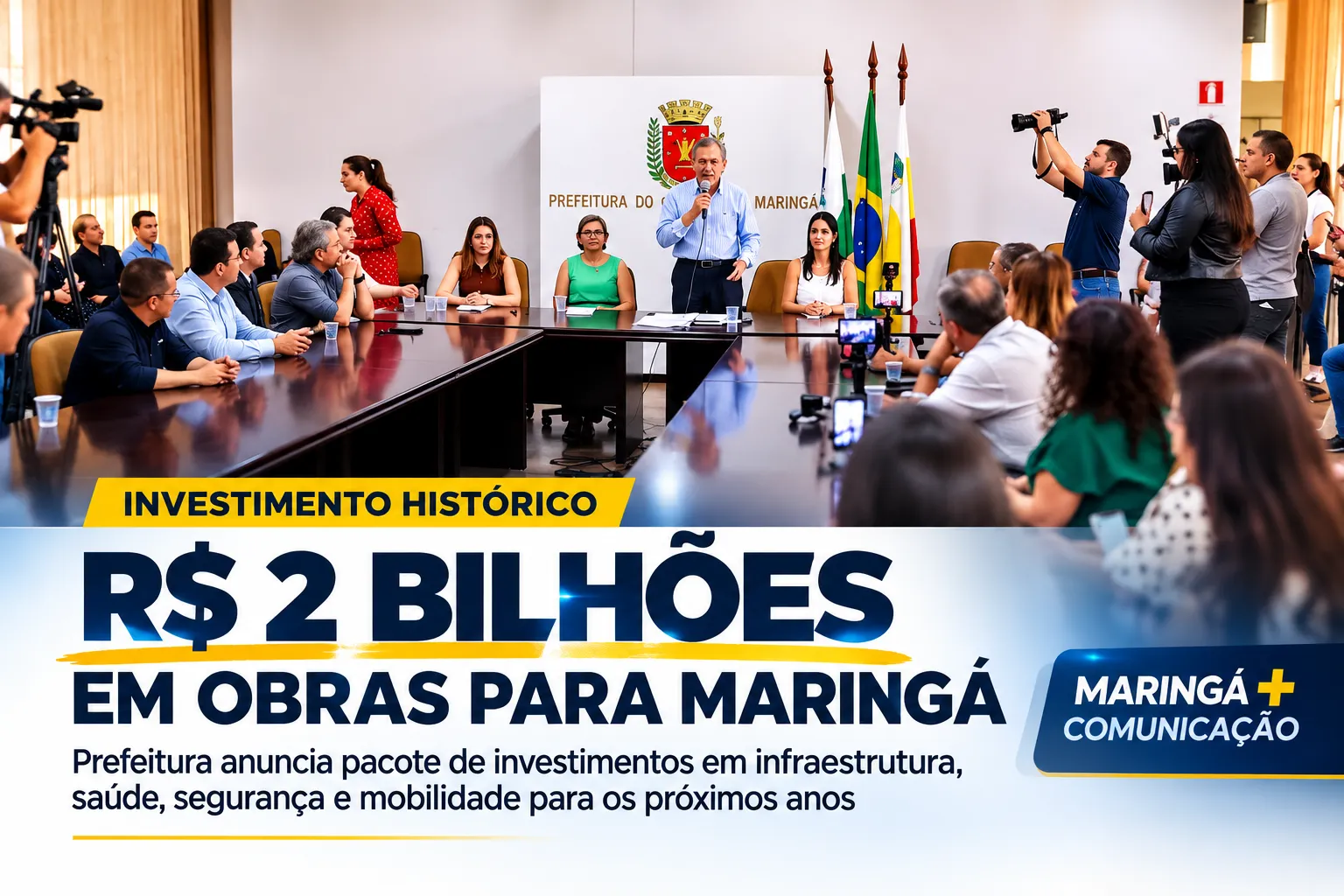 Maringá investe R$ 2 bi em infraestrutura com 81 obras de pavimentação
