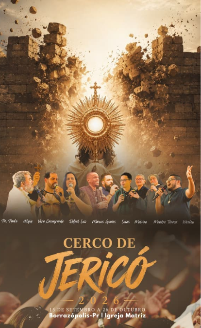 Matriz de Borrazópolis agenda Cerco de Jericó 2026 com sete semanas de fé