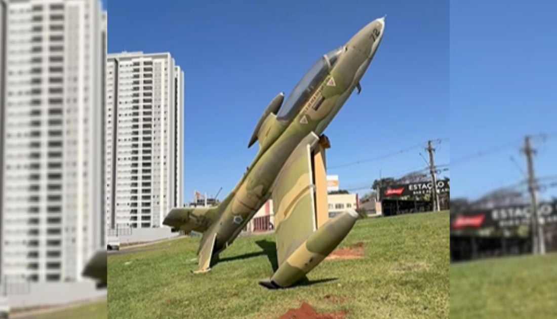 Monumento histórico da Praça do Avião desaba em Maringá; prefeitura inicia processo de avaliação
