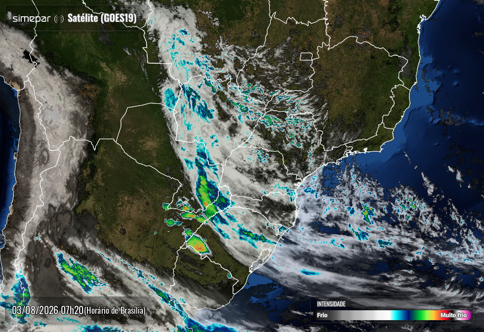 Paraná terá chuva fraca no oeste e calor intenso nesta segunda-feira