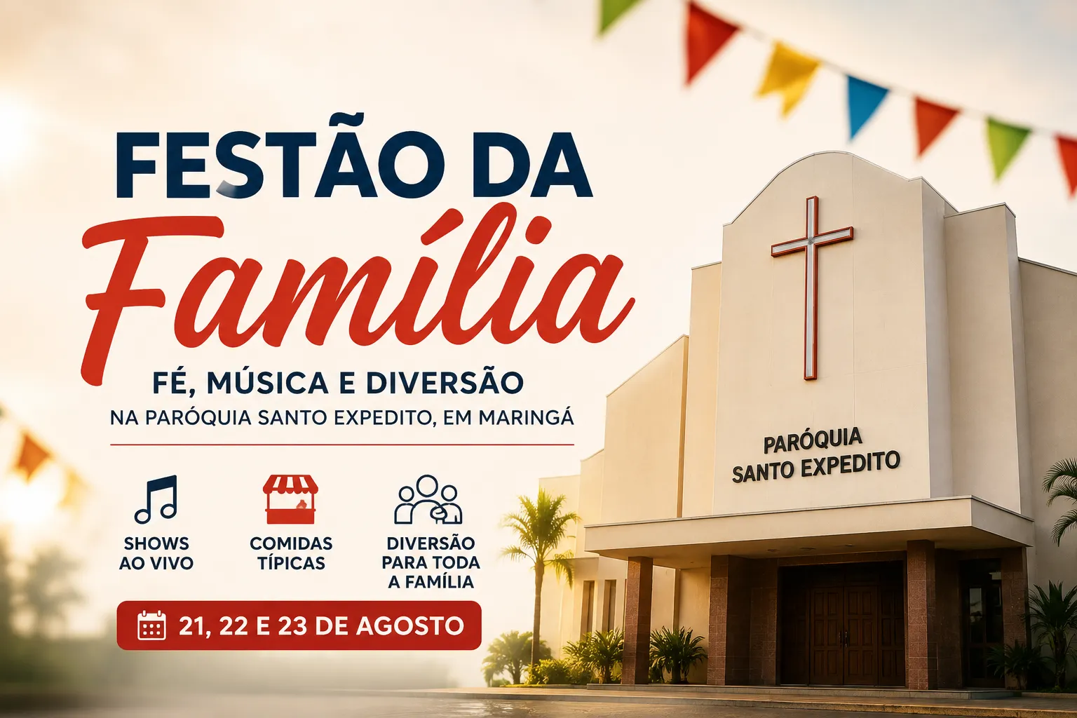 Paróquia Santo Expedito realiza Festão da Família com música e prêmios