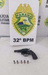 Polícia Militar prende homem com revólver e munições em Paiçandu