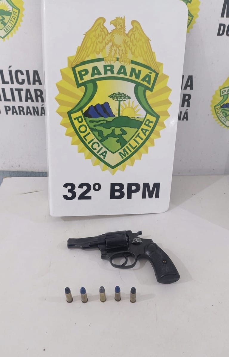 Polícia Militar prende homem com revólver e munições em Paiçandu