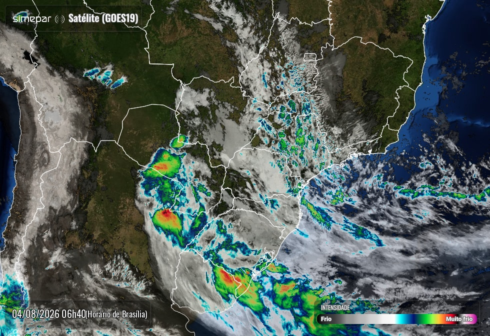 Previsão: pancadas isoladas terça e trovoadas quarta no Paraná