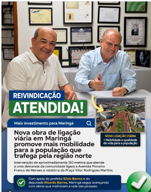 Região norte de Maringá ganha novo projeto viário aprovado pela Prefeitura