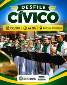 Reserva antecipa Desfile Cívico de Independência para domingo com apresentações musicais
