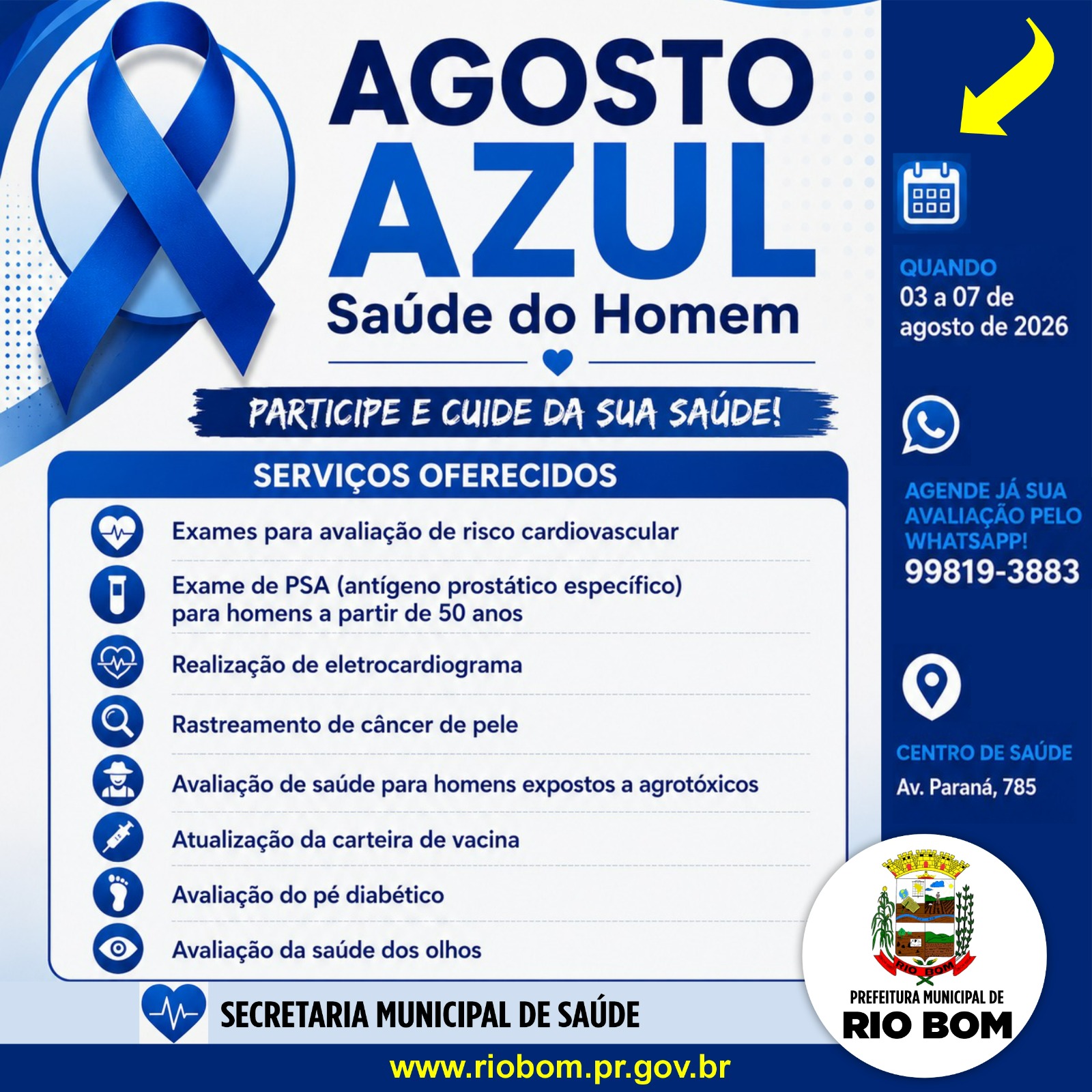 Rio Bom mobiliza comunidade em campanha de saúde durante agosto