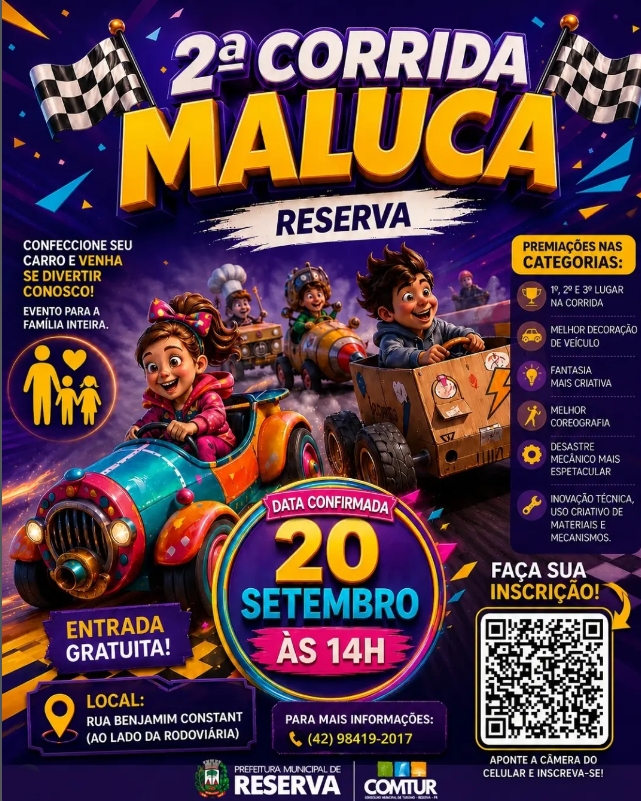 Segunda Corrida Maluca de Reserva é transferida para setembro