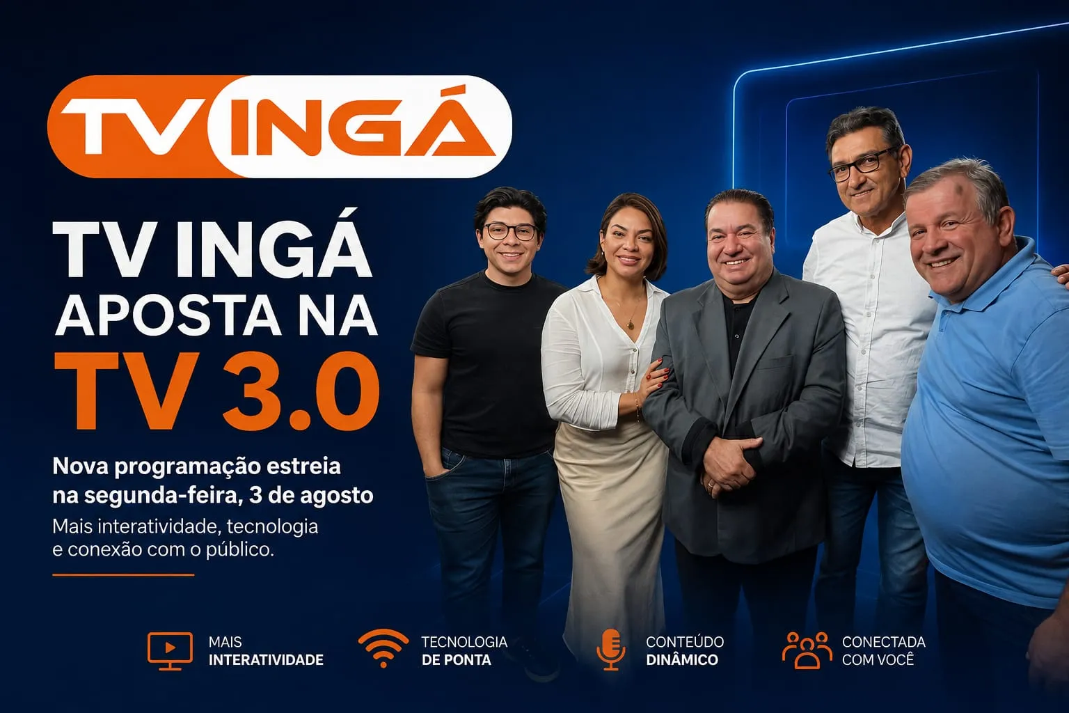 TV Ingá moderniza operações com TV 3.0 e nova grade de programação regional