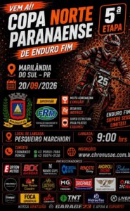 5ª Etapa da Copa Norte Paranaense de Enduro FIM acontece em Marilândia do Sul