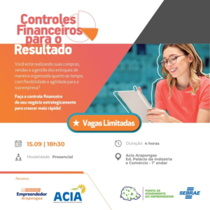Arapongas abre inscrições para oficina gratuita de gestão financeira empresarial