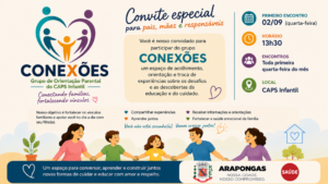 Arapongas lança programa de apoio parental no CAPS-I a partir desta quarta
