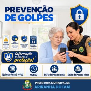 Ariranha do Ivaí promove encontro de segurança para idosos contra golpes