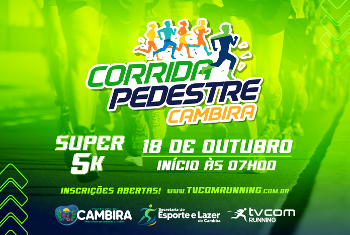 Cambira abre inscrições para Corrida Pedestre Super 5K em 18 de outubro