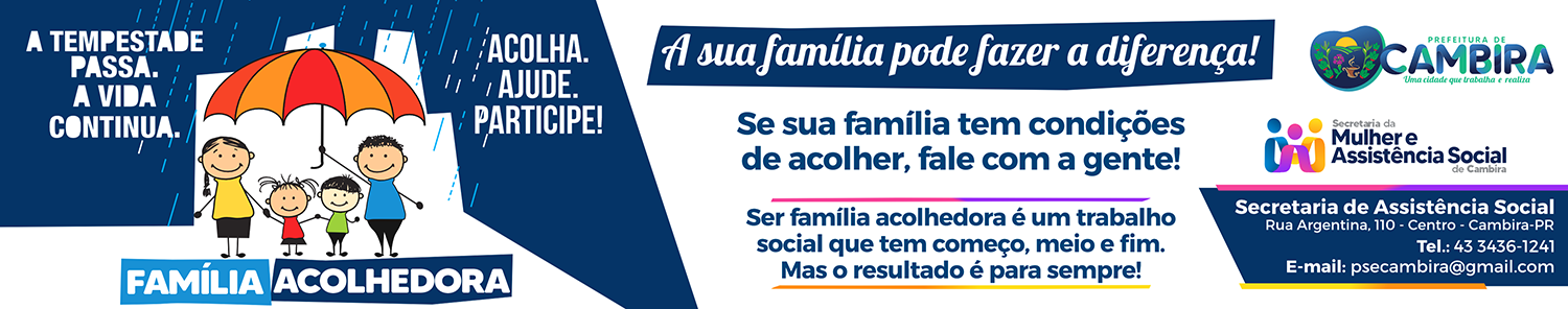 Cambira implementa programa de famílias acolhedoras para fortalecer laços comunitários