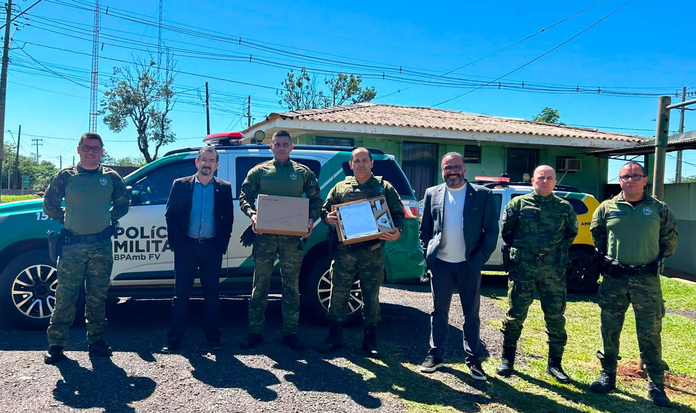 CONSEG Apucarana entrega tecnologia Starlink para reforçar Polícia Ambiental