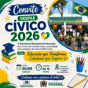 Faxinal abre programação da Semana da Pátria com tema sobre educação