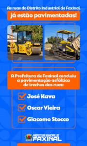 Faxinal moderniza infraestrutura com pavimentação de novas ruas