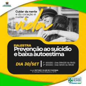 Faxinal promove evento de saúde mental com duas sessões nesta quarta