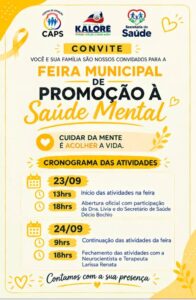 Kaloré organiza evento de conscientização sobre saúde mental nos dias 23 e 24