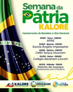 Kaloré promove agenda especial de civismo durante celebração da Independência