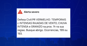 Maringá em alerta máximo: Defesa Civil previne população sobre temporal desta sexta
